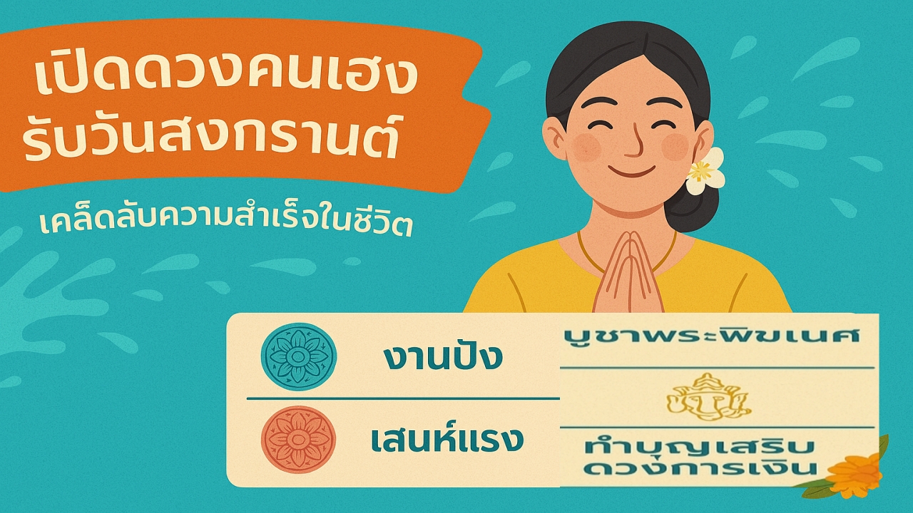 เปิดดวงคนเฮง! รับวันสงกรานต์ 2568 เคล็ดลับเสริมสิริมงคลชีวิต