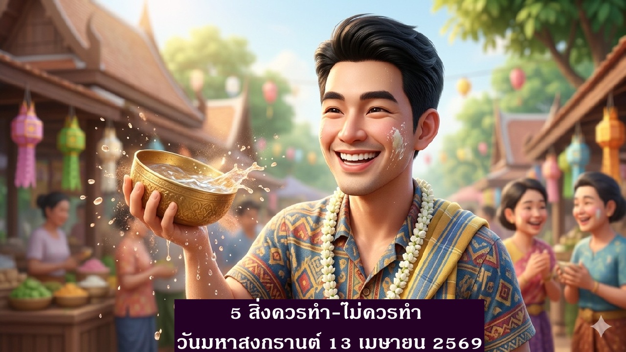 5 สิ่งควรทำ-ไม่ควรทำ วันมหาสงกรานต์ 13 เมษายน 2569