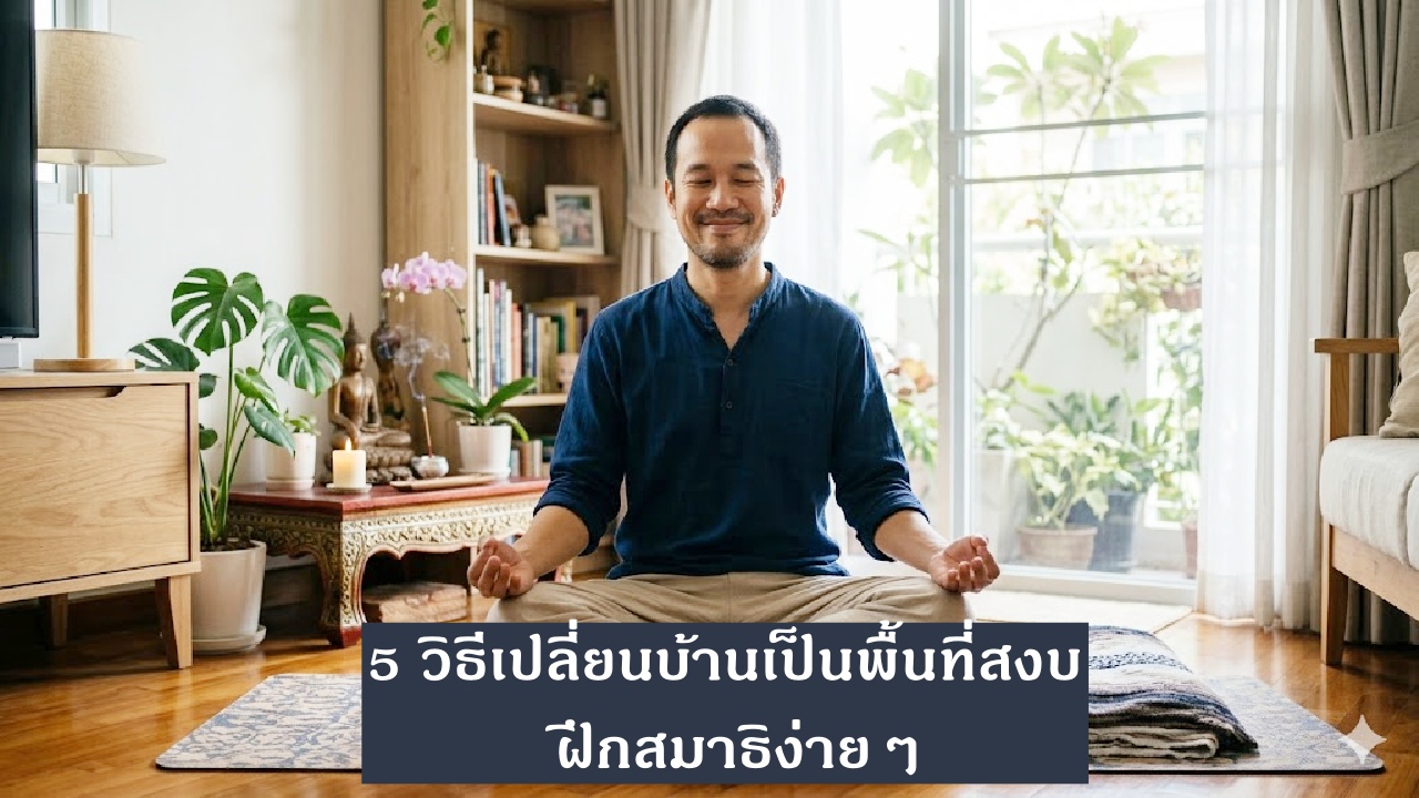 5 วิธีเปลี่ยนบ้านเป็นพื้นที่สงบ ฝึกสมาธิง่ายๆ ไม่ต้องเข้าวัด